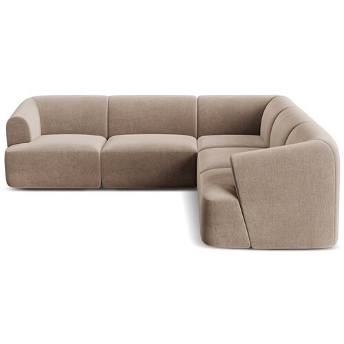 Cosmopolitan Design Svetlo rjava žametna kotna sedežna garnitura Campi &amp;ndash; Slike