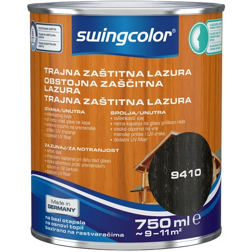SWINGCOLOR Obstojna zaščitna lazura (barva: ebanovina, 750 ml)