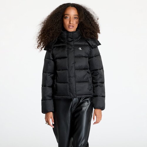 Calvin Klein SHINY MONOLOGO ND SHORT PUFFER Crna Slike