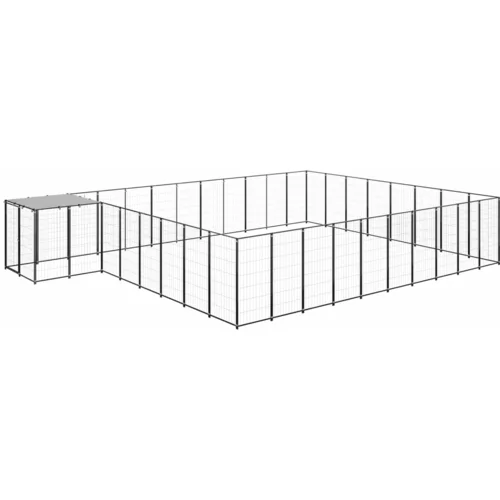  Kavez za pse crni 25,41 m² čelični