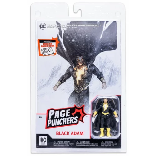 DC Comics Black Adam: Endless Winter Black Adam Page Punchers 3-Inch Action Figure with Black Adam: Endless Winter #1 Comic Book, (20499491)