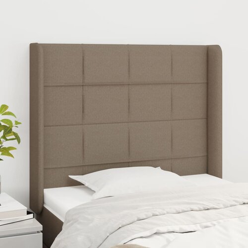  Uzglavlje s u&scaron;ima smeđesivo 103x16x118/128 cm od tkanine Cijene