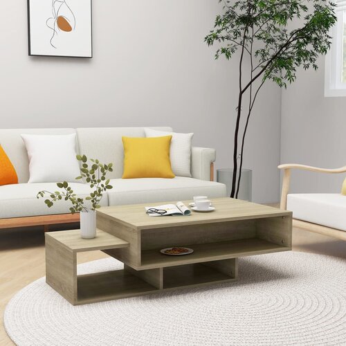  Stolić za kavu boja hrasta 105 x 55 x 32 cm konstruirano drvo Cijene