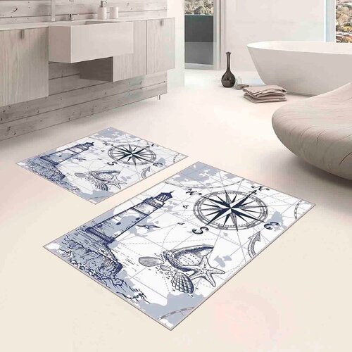 Conceptum Hypnose Set tepiha za kupatilo, 2 komada, Bijela Slike