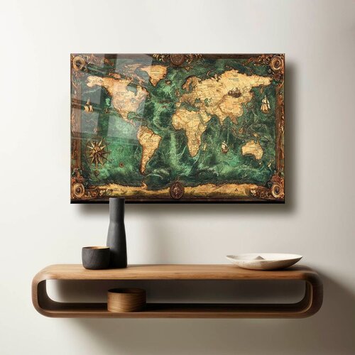 WALLXPERT Dekorativna slika na kaljenom staklu Camtbl-002, 60 x 90 cm, &Scaron;areno Cijene