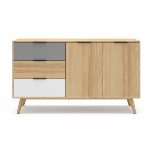 Marckeric Niska komoda od borovine u prirodnoj boji 140x81 cm Elfa &amp;ndash; Slike