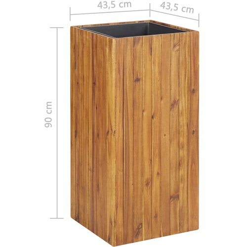  Vrtna sadilica od masivnog bagremovog drva 43,5 x 43,5 x 90 cm Slike