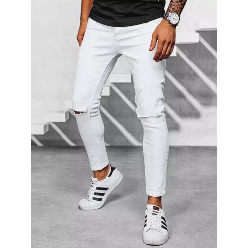 DStreet Men's denim jeans white Slike