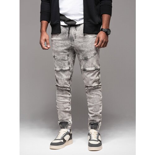 Ombre Men&amp;#039;s JOGGERS pants with zippered cargo pockets - graphite Slike