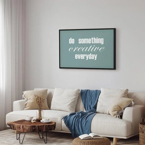  Slika - Do Something Creative Everyday (1 Part) Wide 120x80 U crnom drvenom okviru Slike