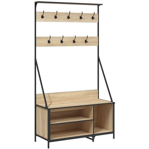 Maison Chic Regal za oblačila s prostorom za čevlje - Polica za čevlje son. hrast 100x41x184cm, (21776226) Cene