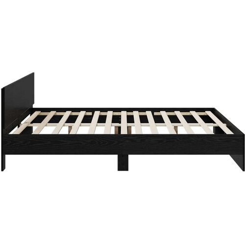  Okvir kreveta s uzglavljem Crni hrast 200 x 200 cm - Crni hrast 200 x 200 cm Slike