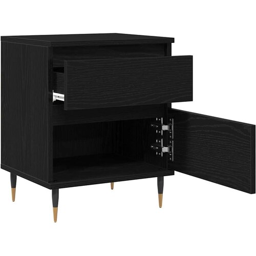  Noćni ormar 2 pcs Crni hrast 40 x 35 x 50 cm Konstruirano drvo Slike