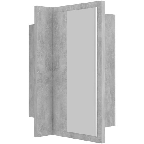 VidaXL LED kupaonski ormarić s ogledalom siva boja betona 40x12x45 cm Slike