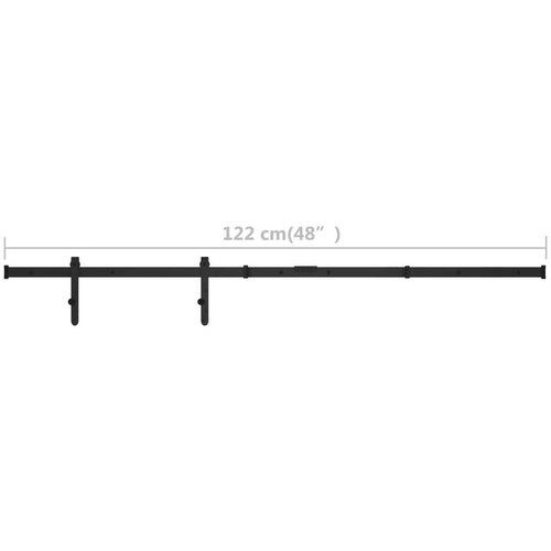 VidaXL Mini pribor za klizna vrata ormarića od ugljičnog čelika 122 cm Slike
