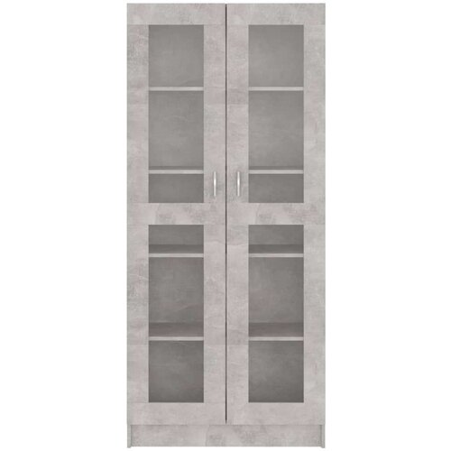 VidaXL Vitrina siva boja betona 82,5 x 30,5 x 185,5 cm od iverice Slike