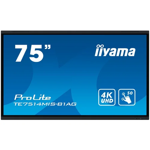 Iiyama 75" Interactive 4K LCD Touchscreen redefining Interactive display excellence.Zero Airgap LCD screen eliminating parallax,