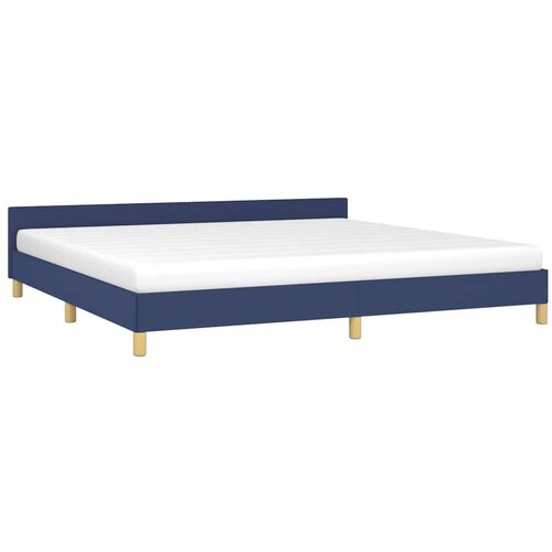  Okvir za krevet bez madraca plavi 200x200 cm od tkanine Slike