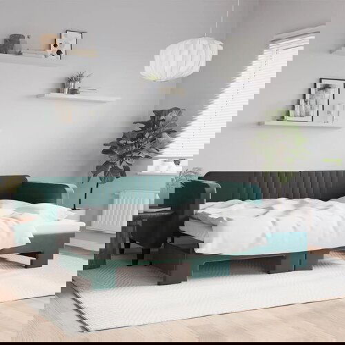  The Living Store Izvlečna dnevna postelja temno zelena 90x200 cm žamet - Izvlečna Dnevna Postelja, (21508815) Cene