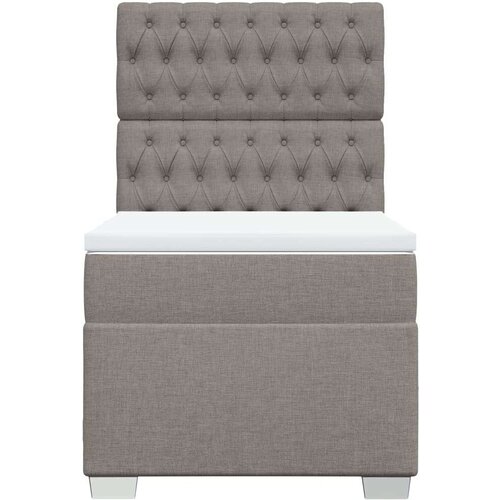 vidaXL Box spring postelja z vzmetnico taupe 90x190 cm blago Cene