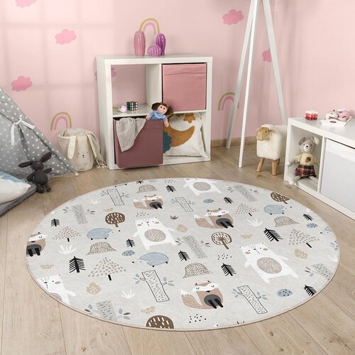 Mila Home Pralna otro&amp;scaron;ka preproga &amp;oslash;100 cm Forest Friends &amp;ndash; Slike