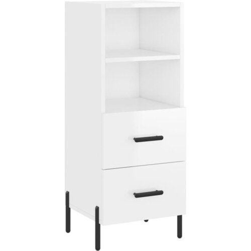 Maison Chic Komoda - Predalnik visok sijaj bela 34,5x34x90 cm inženirski les, (21722055) Slike