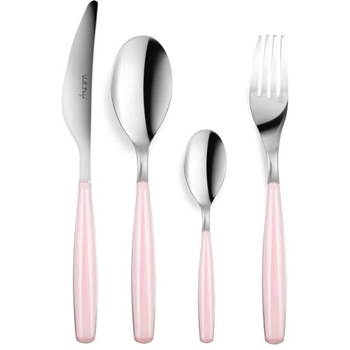 Vialli Design 24dijelni set pribora za jelo s ružičastom dr&amp;scaron;kom Rome Slike