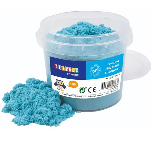 Playbox PlayBox: Modra barva kinetičnega peska v vedru 1kg Cene