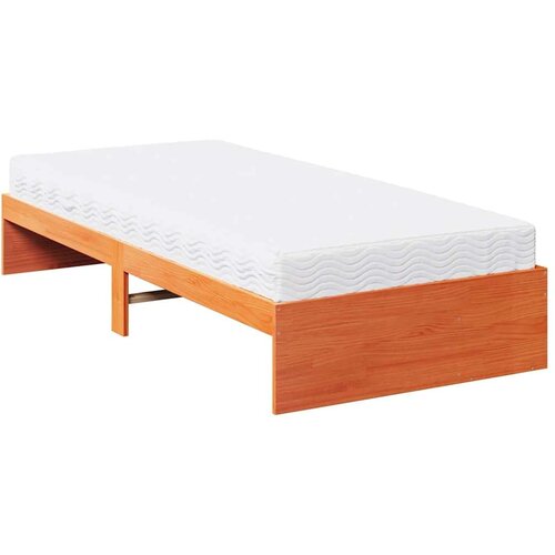  Dnevni krevet s madracem od voska smeđi 100x200cm puno drvo bor Slike