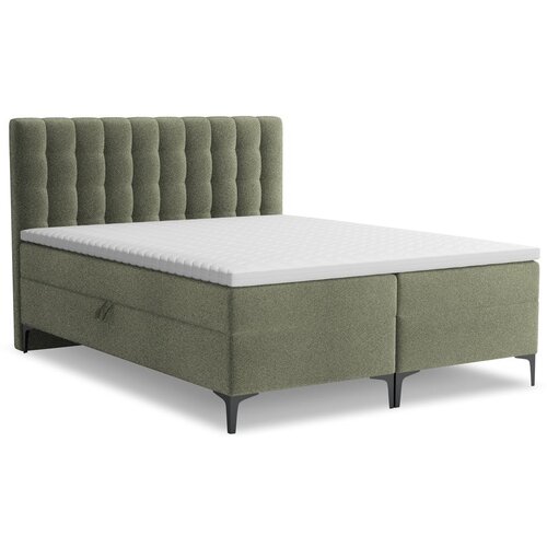Makamii Zeleni boxspring krevet s prostorom za odlaganje 180x200 cm Puhala – Cijene