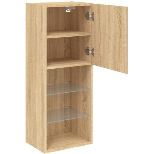  ormarić s LED svjetlima boja hrasta sonome 40,5x30x102 cm Slike