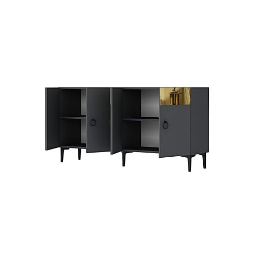 Hanah home Dresser Gamma 150, antracit-zlatna Slike