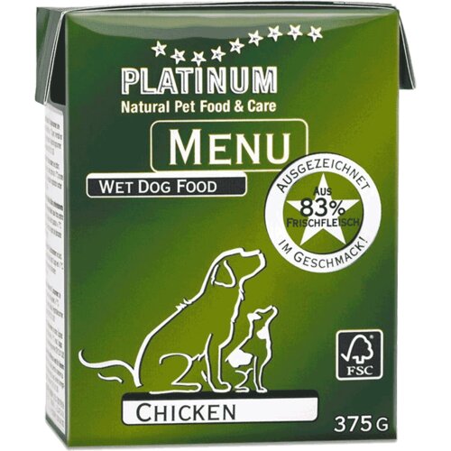 Platinum konzerva za pse Dog Menu Piletina - 185 g Cene