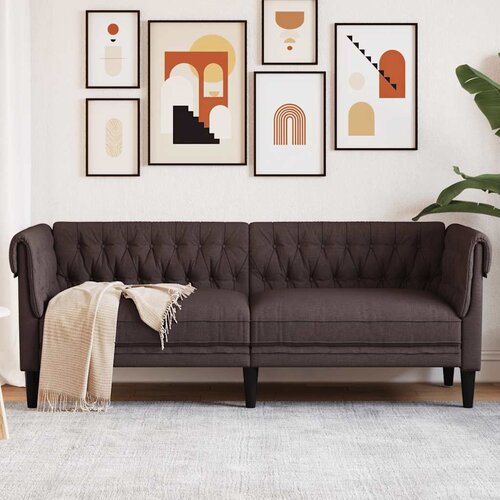  Trosjed Chesterfield tamnosmeđi od tkanine Cijene