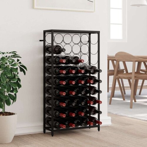  Za vino za 45 boca crni 54 x 18 x 100 cm kovano željezo Cijene