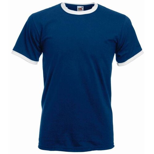 Fruit Of The Loom Granatowa koszulka męska Ringer Cijene