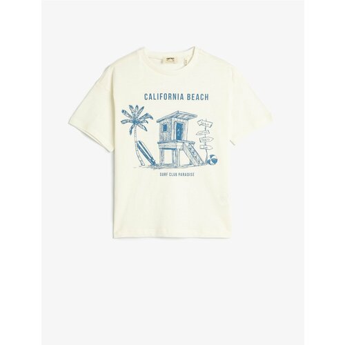 Koton T-Shirt Printed Short Sleeve Crew Neck Cotton Slike