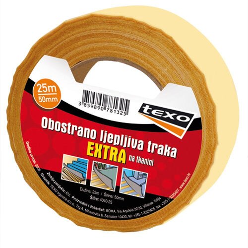  Obostrano ljepljiva traka na tekstilu 50mm/25m - 4040-25 Cijene