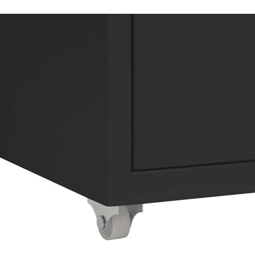 VidaXL Premična arhivska omara črna 28x41x69 cm kovinska Slike