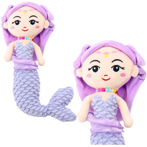  igračka sirena s pletenim repom 32 cm - ljubičasta Cene