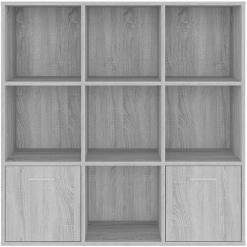  Knjižna omara siva sonoma 98x30x98 cm, (20704878) Slike