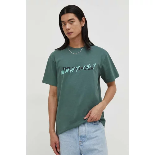 The Kooples Pamučna majica za muškarce, boja: zelena, s tiskom