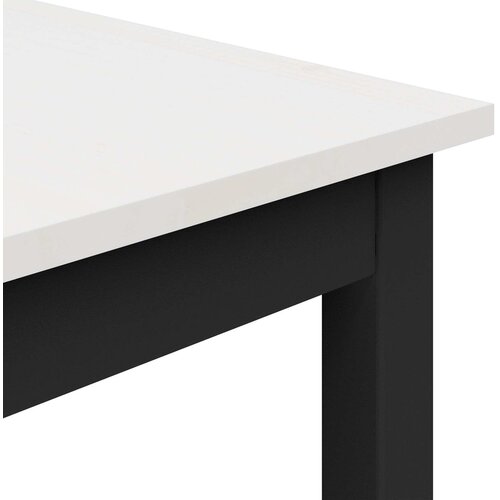  Stol za objedovanje Bijelo 110 x 55 x 75 cm Čvrsto borovo drvo Slike