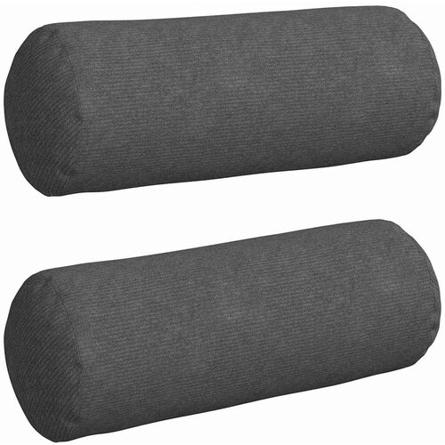VidaXL valjkasti jastučići 2 pcs tamno siva &amp;Oslash; 25 x 70 cm Slike
