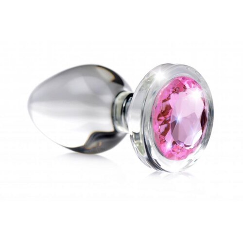 Booty Sparks Steklen analni čep Pink Gem, small Cene