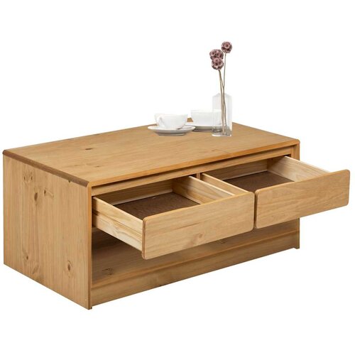  Stolić za kavu SAUDA boja hrasta 99x55x45 cm masivna borovina Slike