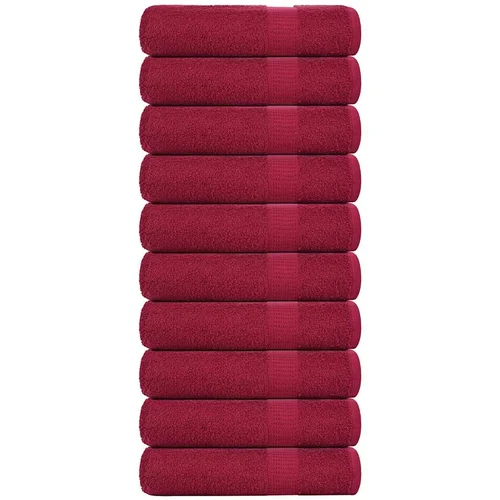 Furnova Brisače za roke 10 kos bordo 50x100 cm 360 g/m² 100% bombaž, (21916428)