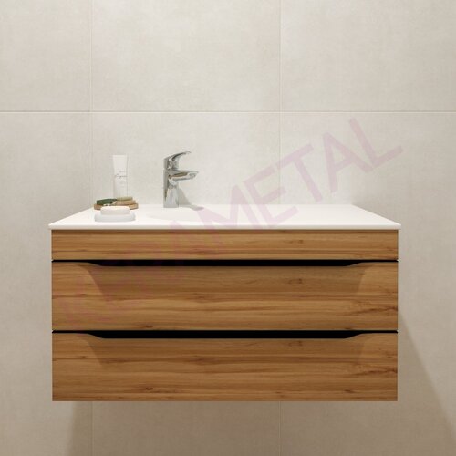 Kolpa San Kolpa Malaya ormarić sa umivaonikom OUM 80cm Natur oak 573610 Slike