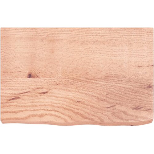  Zidna polica svjetlosmeđa 60x40x(2-6) cm obrađena hrastovina Slike