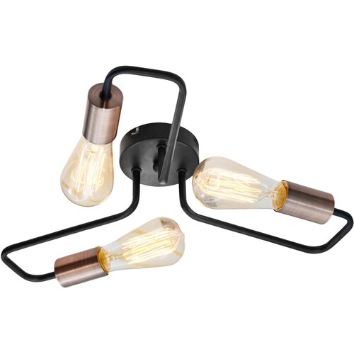 Candellux luster/visilica-herpe 3X60W E27 crna Slike